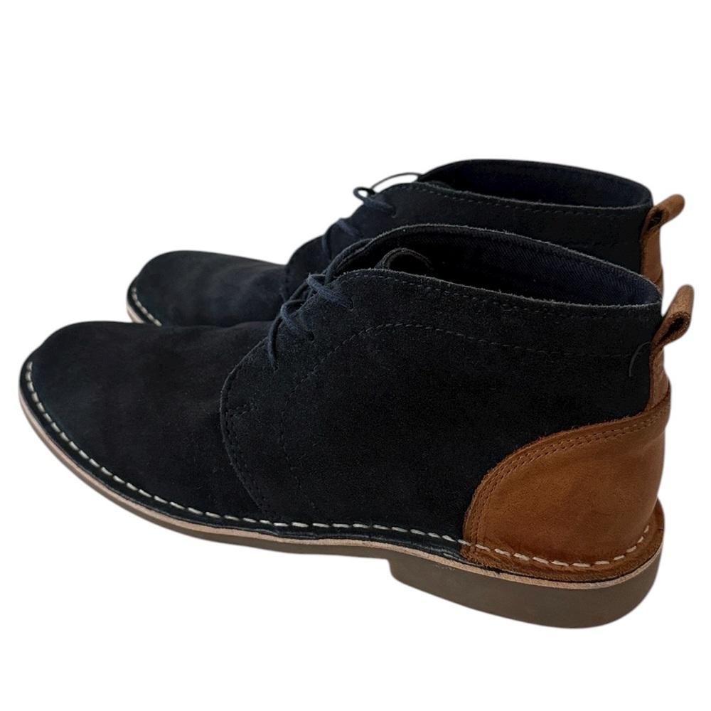 Michael Shannon Wesleyan Navy Brown Suede Chukka Boots Sz 8